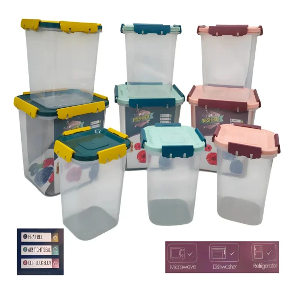 Set X3 Tupper Hermetico Organizador Plastico Frio/caliente