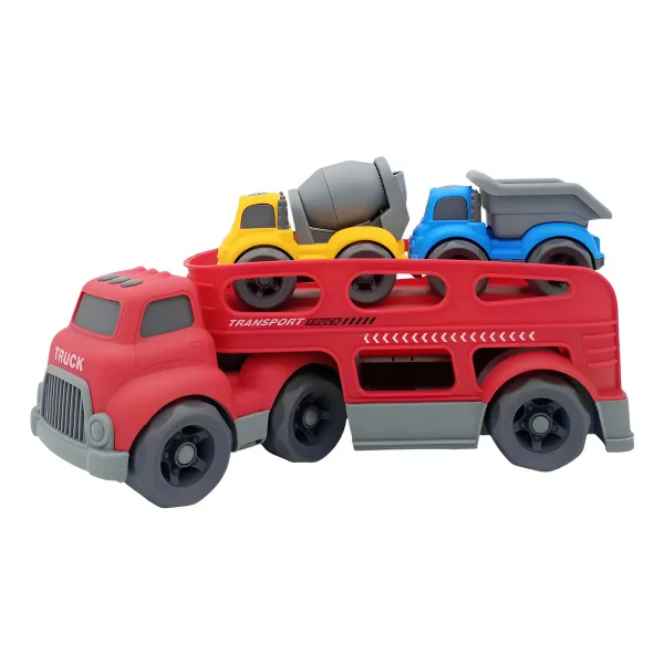 Camion Mosquito Rojo 30cm Juguete 2 Autitos Construccion