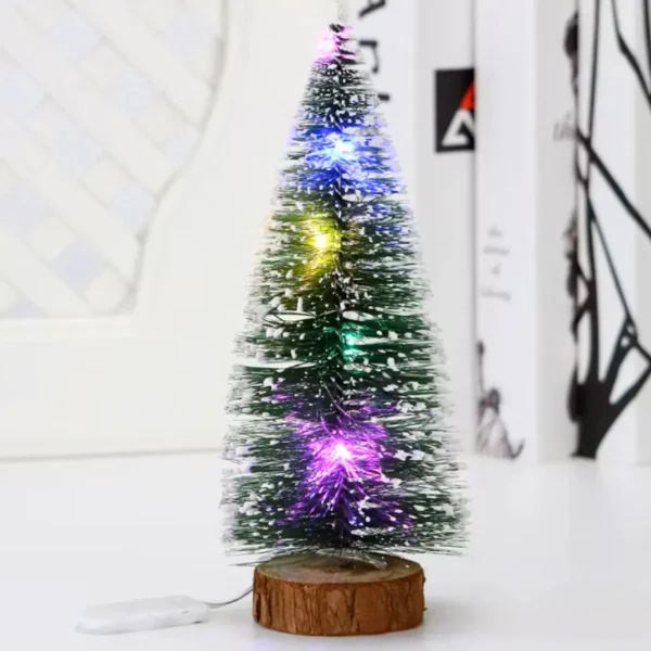 Arbolito De Navidad Con Luces Led Adorno Navidad Deco 20cm Verde