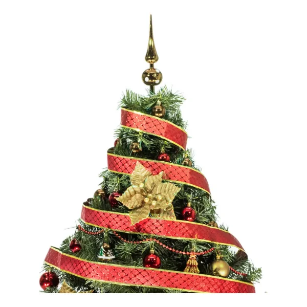  Arbol De Navidad Tronador Lujo 1,20mts Con Adornos Kit X30