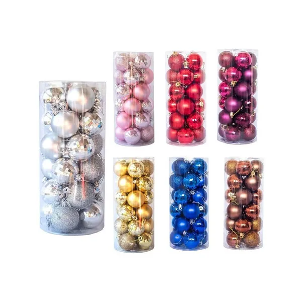 Adornos De Navidad Set Esferas Navideñas 4cm X24 Bolas