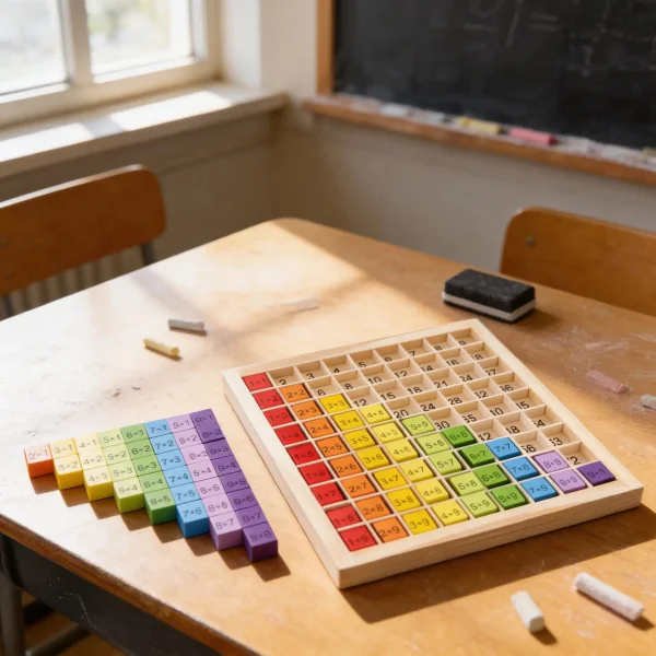 Tabla De Multiplicar Madera Didáctica Juguete Montessori Multicolor