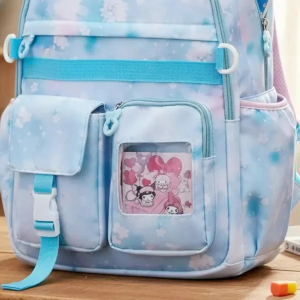 Mochila Escolar Colegio Infantil Nena Kawaii Reforzada Rosa Floreado