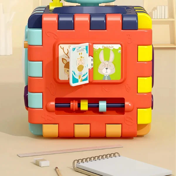 Cubo Didactico Con 6 Actividades Juguete Educativo Motesori Color Multicolor