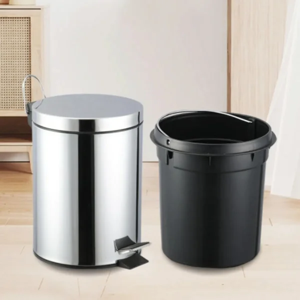 Tacho Cesto De Basura Residuos 3l Acero Inoxidable Pedal Gris