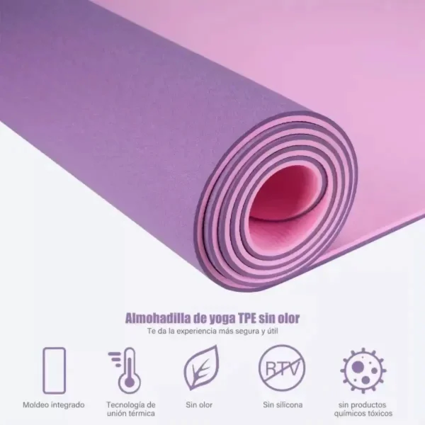Yoga Mat 6mm Colchoneta Pilates Fitness Tpe Gimnasia