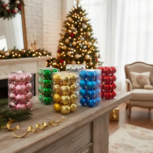 Adornos Navideños Set Bolas De Navidad 4cm X16 Unidades