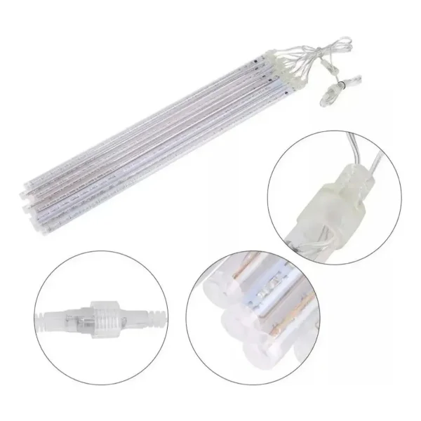 Luces Led Lluvia Meteoro 3mt X8 Tubos 220v Interconectable