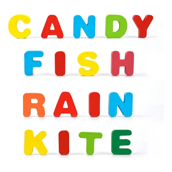 Juguete Didactico Madera Letras Abecedario Puzzle Colores