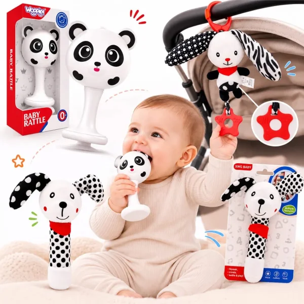 Sonajeros Juguetes Para Bebes Bundle Set X3 6 Meses 1 Año Gris
