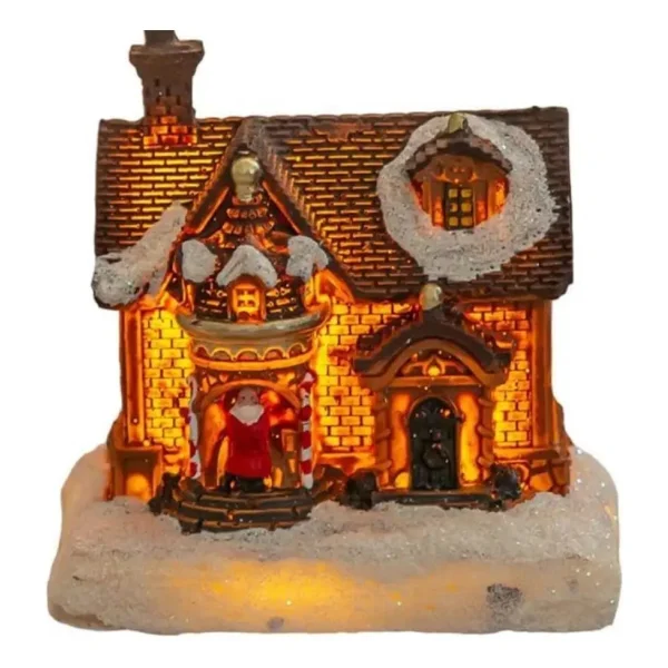 Casa Christmas Village Casita Navideña C/luz Deco A Pila X1