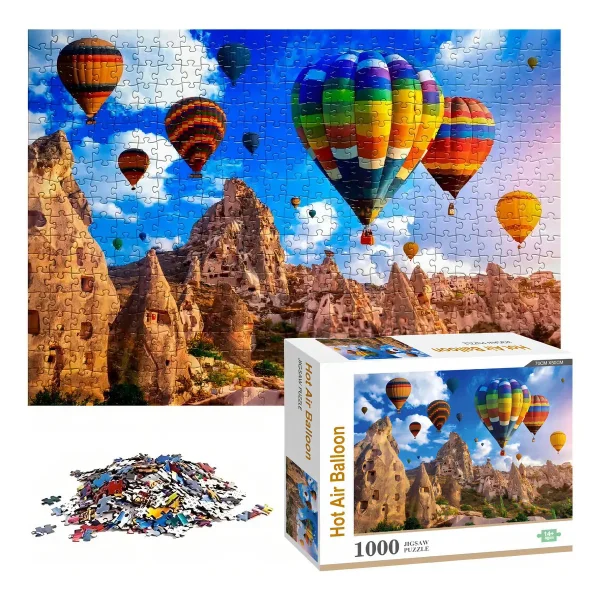 Rompecabezas 1000 Piezas Expreso Polar Paisaje Globos Aerostáticos Plástico