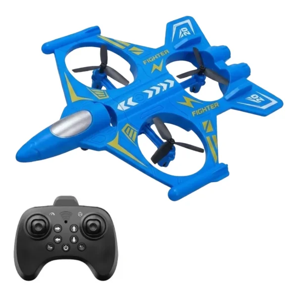 Drone Avión Rc Giro 360° Control Remoto Juguete Niños Azul