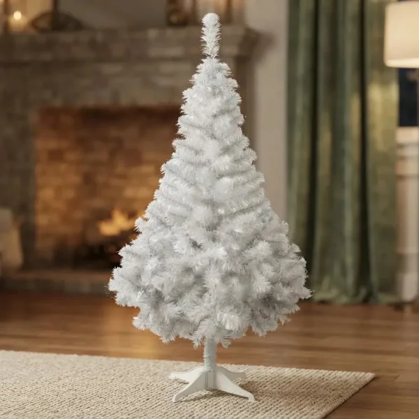 Arbol De Navidad Canadian Spruce Blanco Plata 1.80 Mts
