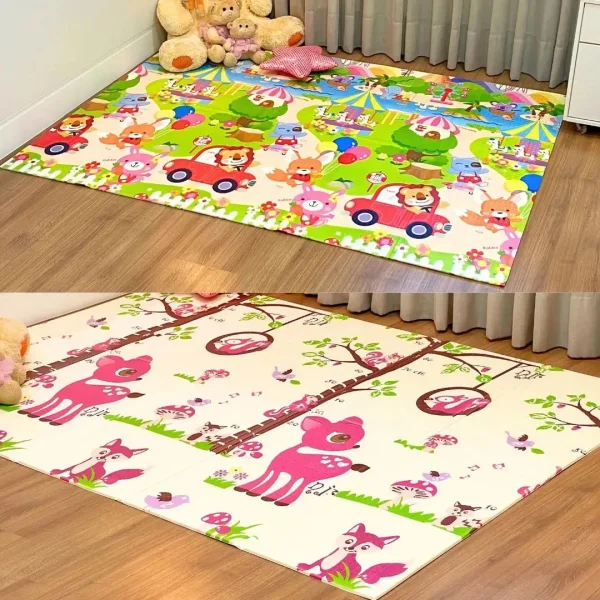Alfombra Antigolpes Reversible Bebe Plegable 120x180cm