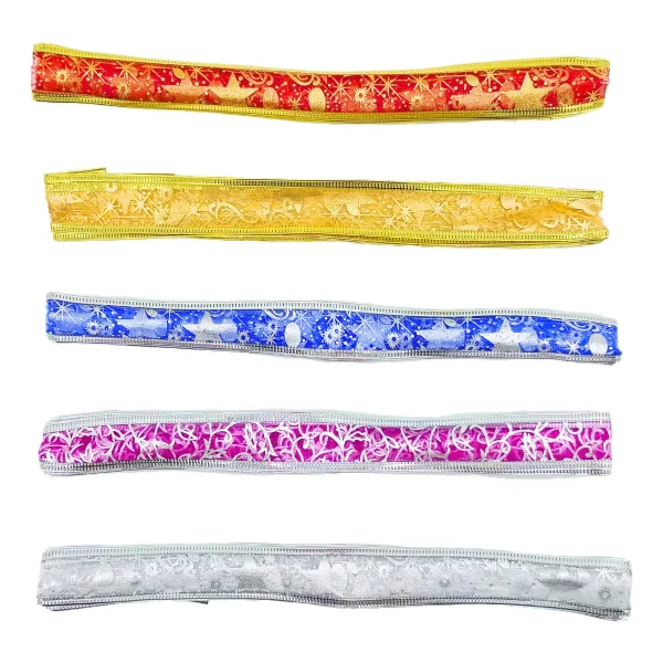 Cintas Navideñas Adornos Decoración Navidad 2,5cm 2,7mts