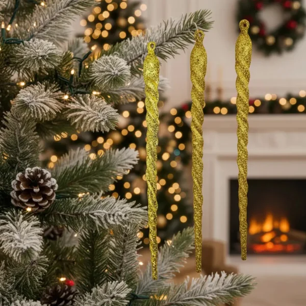 Adorno Colgante Navideño Decoración Bastones De Caramelo X3