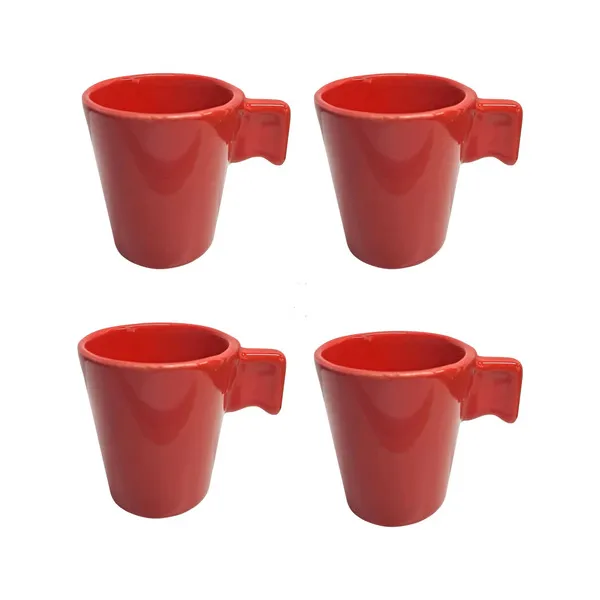 Set X4 Taza Francesa De Cerámica Para Café 85ml
