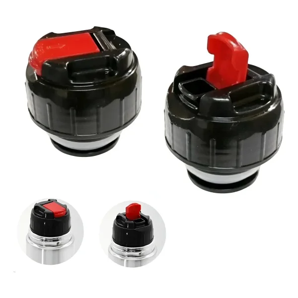 Tapa Para Termo Tapón Pico Cebador Repuesto Universal Acero Negro