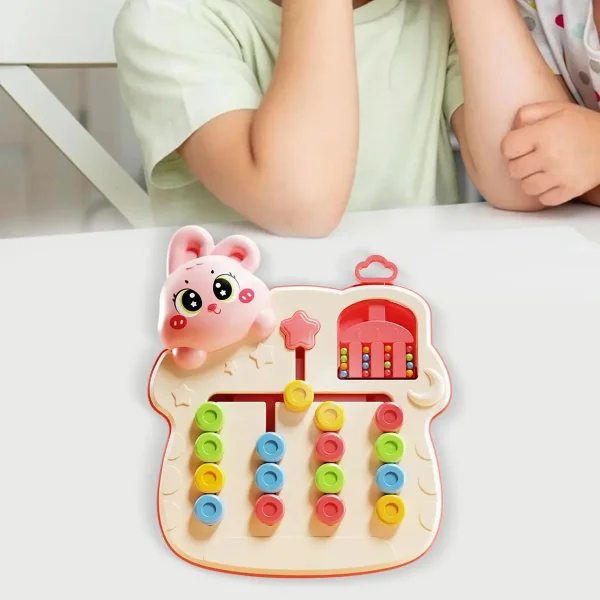 Juguete Didactico Puzzle Deslizante Colores Estimulacion Rosa