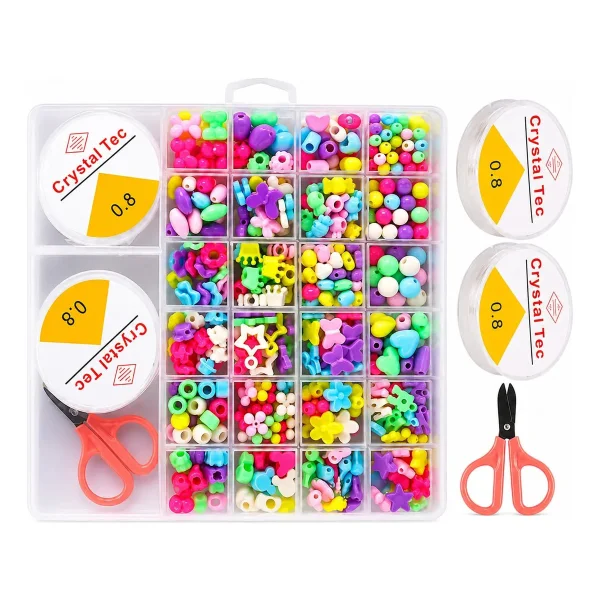 Kit Armado De Pulseras Bijouterie Con Tanzas Niñas Pastel