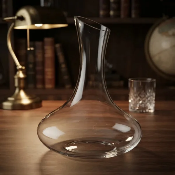 Decantador De Vino Vidrio 1,8l Decanter Aireador Oblicuo