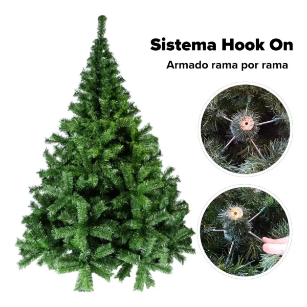 Arbol De Navidad Verde Canadian Luxury 1,30 Mts Con Base Metalica