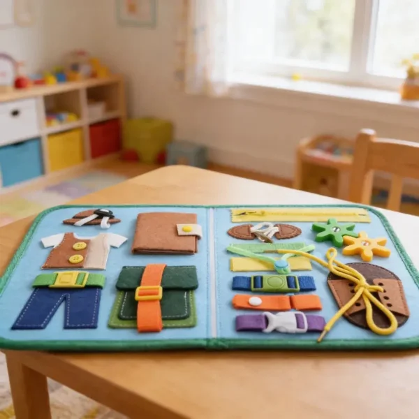Valija Sensorial Tablero De Actividades Montessori Niños Multicolor