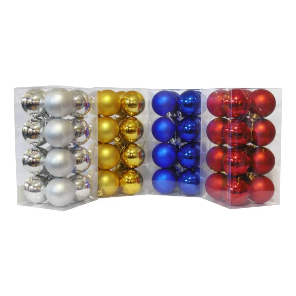 Adornos Navideños Set Bolas De Navidad 5cm X80 Unidades