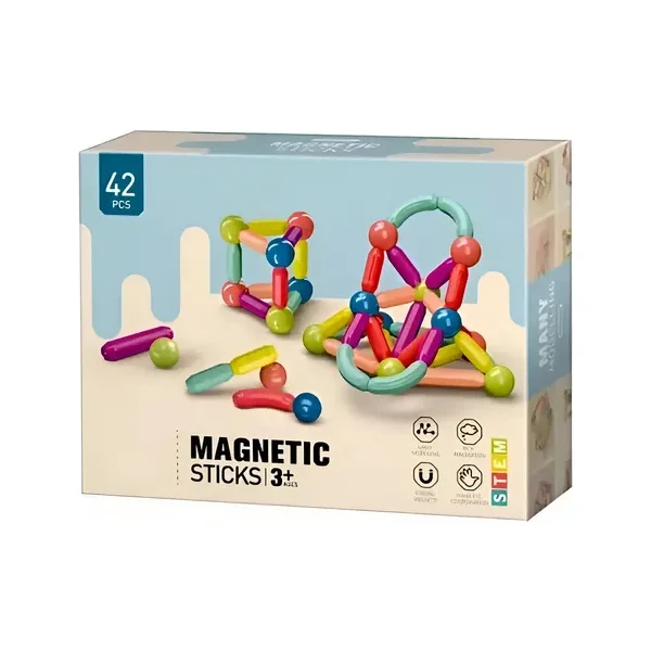 Bloques Magneticos Para Armar 42 Piezas Circulares Niños 3+