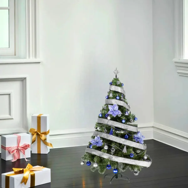 Arbol De Navidad Tronador Lujo 1,50mts Con Adornos Kit X40