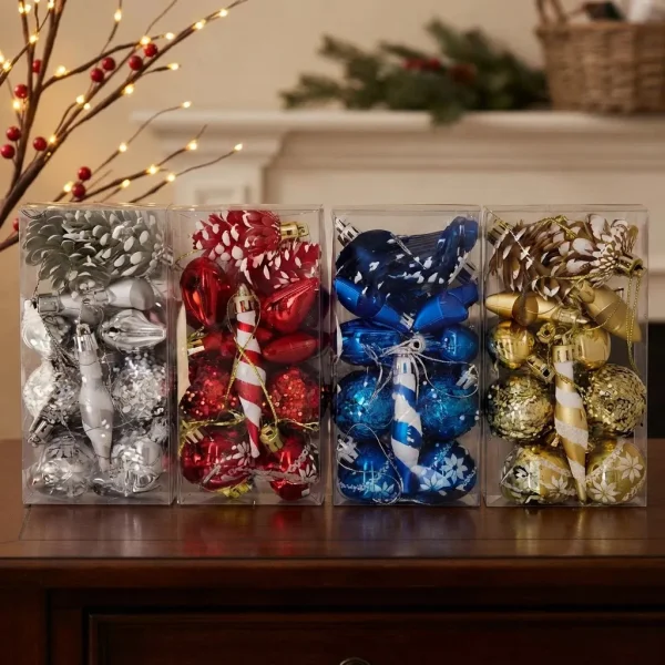 Adornos Navideños Set Decoracion 12u Surtido Navidad Bolas
