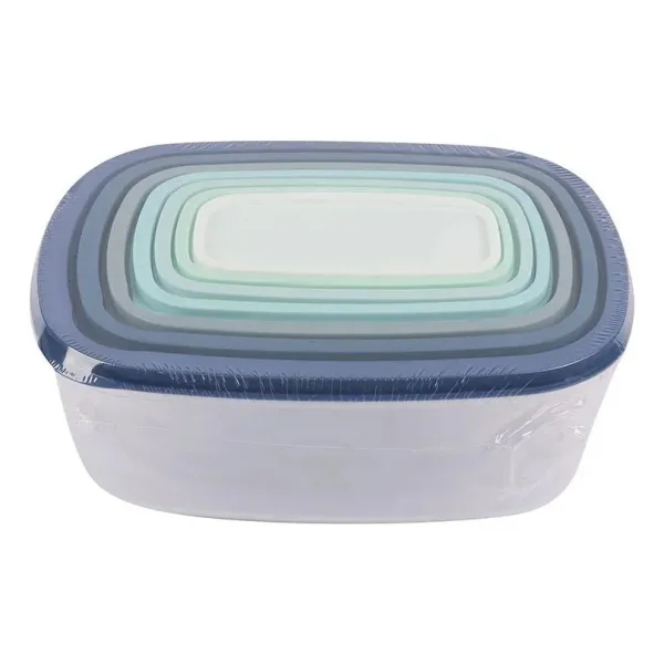 Set X7 Tapers Contenedores Alimentos Heladera Freezer Transparente