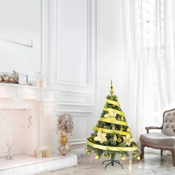  Arbol De Navidad Tronador Lujo 1,20mts Con Adornos Kit X30