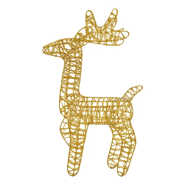 Reno Navideño Figura Decoración Navidad 40 Cm Dorado