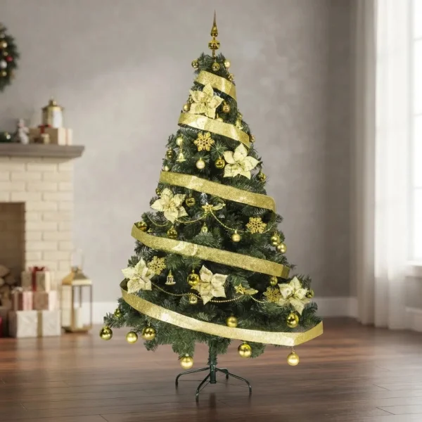 Arbol De Navidad Tronador Lujo 1,80mts Con Adornos Kit X60
