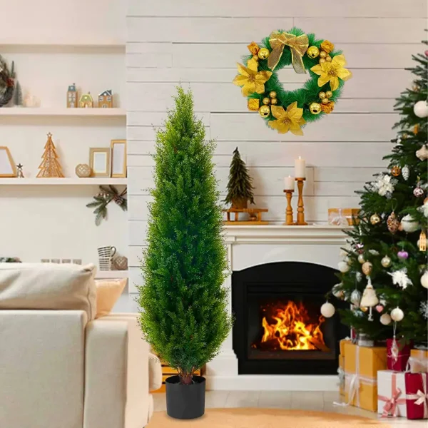 Corona De Navidad Verde Con Bayas  Fabesa (30 )