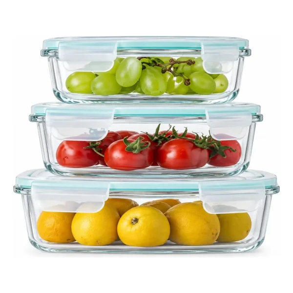 Taper Vidrio Hermético Apto Microondas Horno Freezer 410ml Transparente