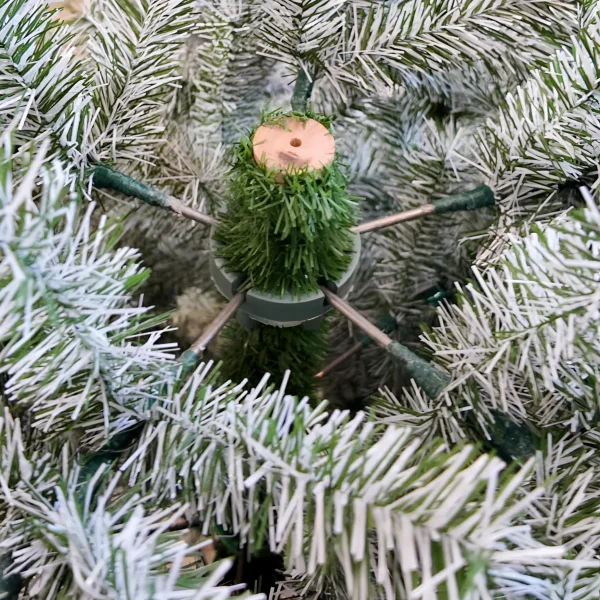 Arbol De Navidad Fabesa Pino Nevado Flock 1.80mts Base Metal Nevado