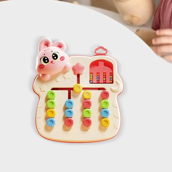 Juguete Didactico Puzzle Deslizante Colores Estimulacion Rosa