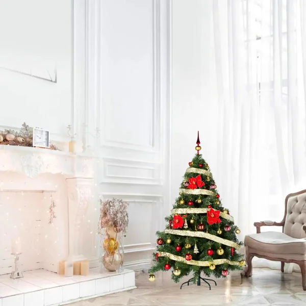 Arbol Navidad Montañes Deluxe 1.30mts Con Adornos Decoración