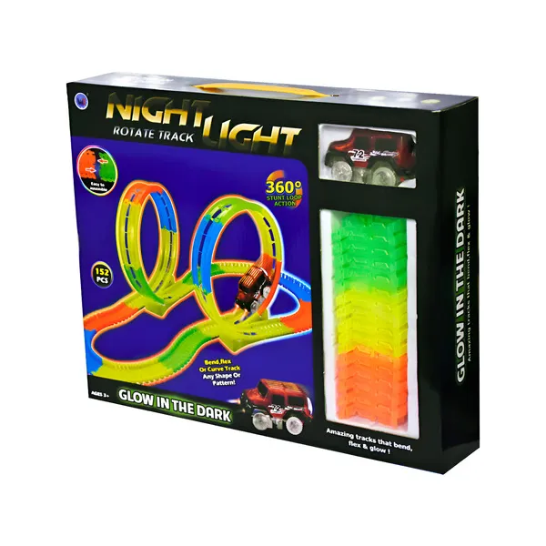 Pista Luminosa Flexible 152 Piezas Con Auto Luminoso