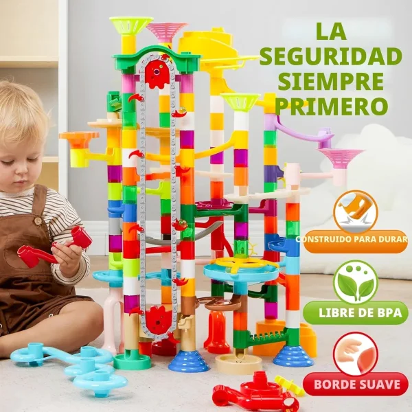 Laberinto De Bolitas Con Elevador 236 Pz Construcción Niños Multicolor