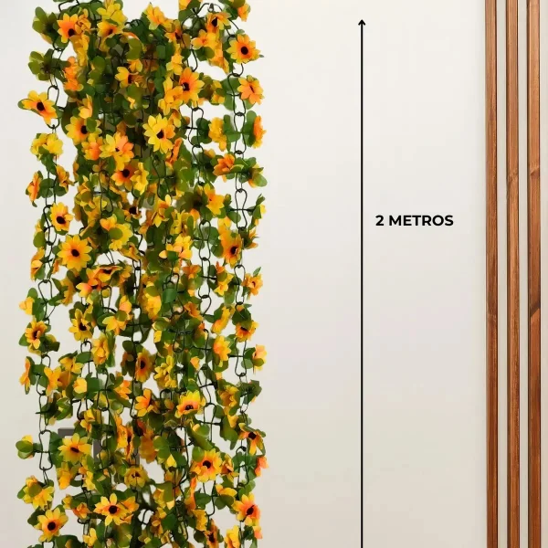 Enredadera Jardin Vertical Guirnalda Girasoles 2m Pack X3 Verde