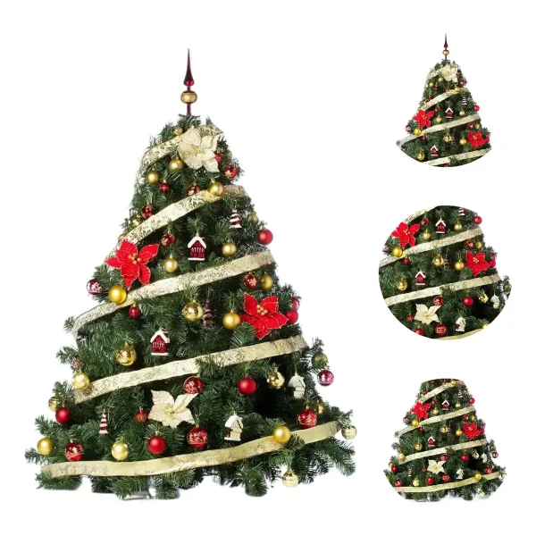 Arbol de Navidad Extra Lujo Patagonia 1,50mts Con Adornos X60