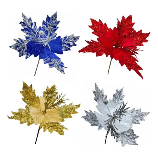 Flor 25cm Para Arbol De Navidad Adornos Decoracion