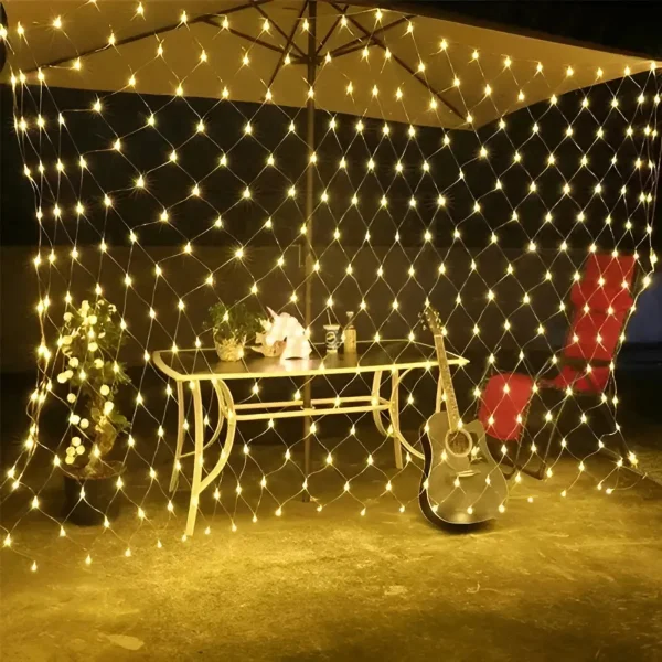 Luces Navidad Red X96 Led Luz Calida 3mts Con Enchufe Luces Cálido