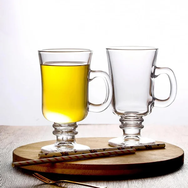 Set X6 Unidades Jarros Submarino Cafe Vaso Vidrio 227ml Transparente Submarino