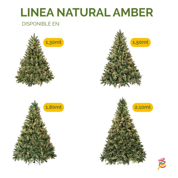 Arbol De Navidad Pino Natural Amber 1.50mts Pino Frondoso Amber