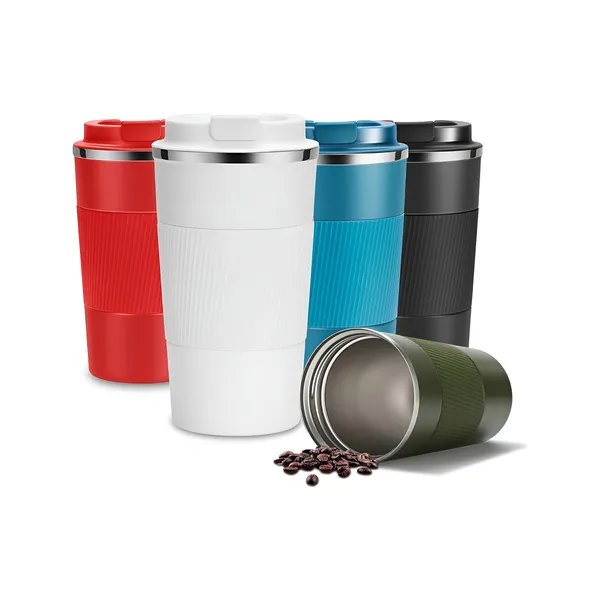 Vaso Termico De Acero 500ml Antideslizante C/tapa Hermética